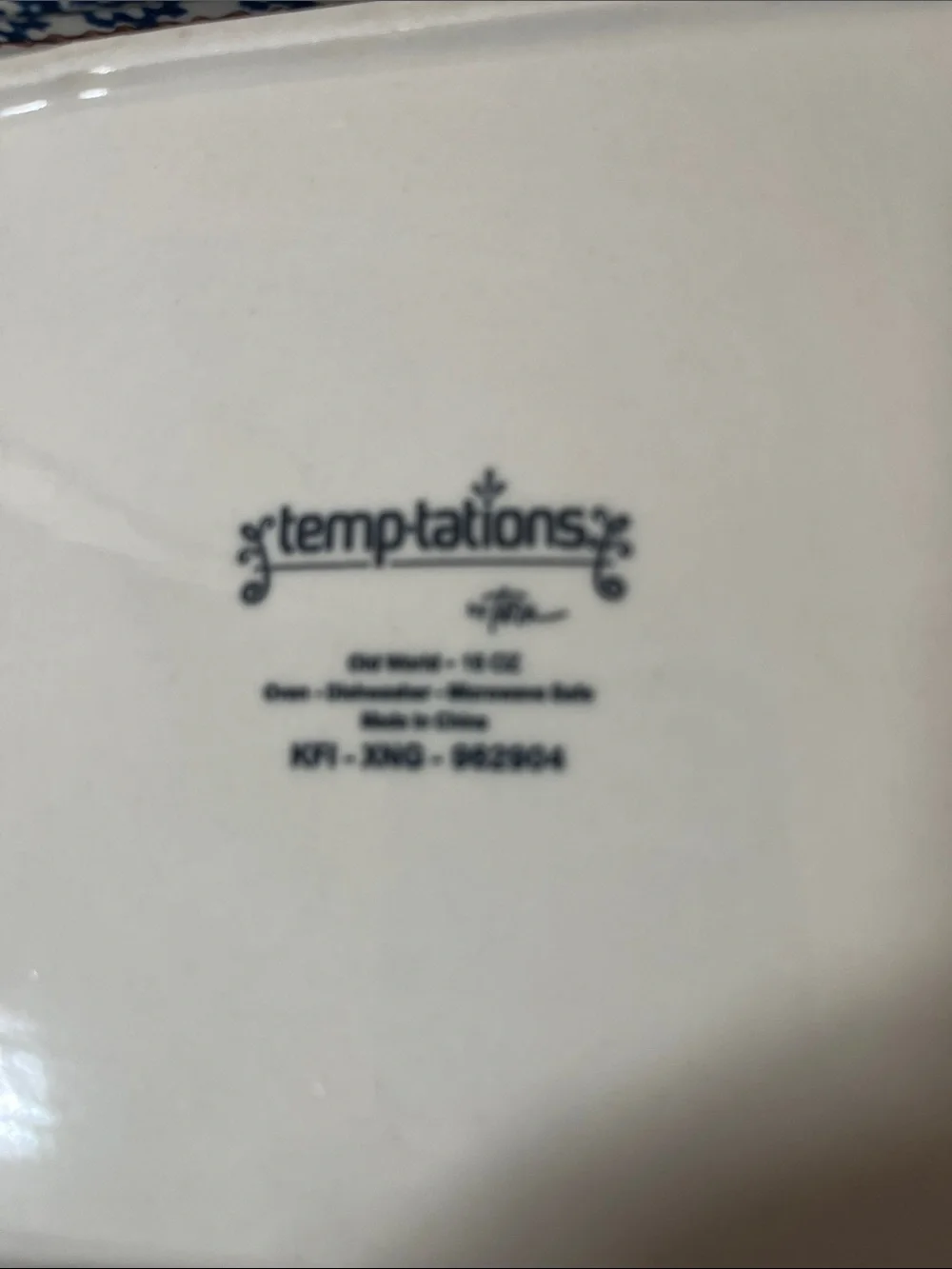 Temptations Temp-Tations Old World  Blue  Yellow Square Ceramic Serving Bowls 2
